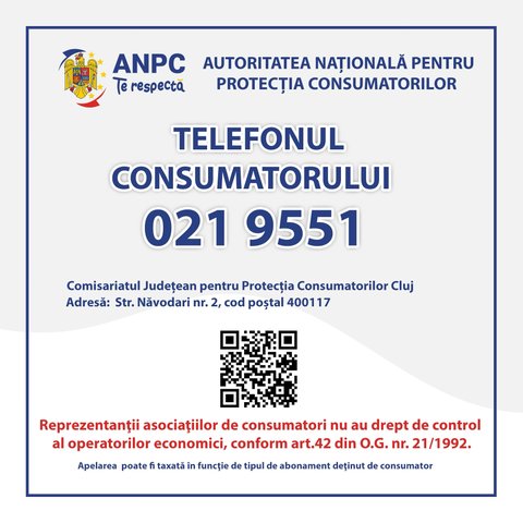 ANPC notice · Consumer helpline